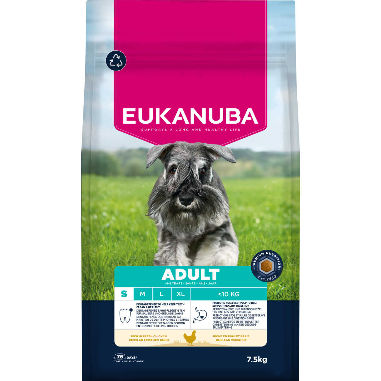 Eukanuba Hundefutter mit Huhn für kleine Hunde von 1 bis 8 Jahren