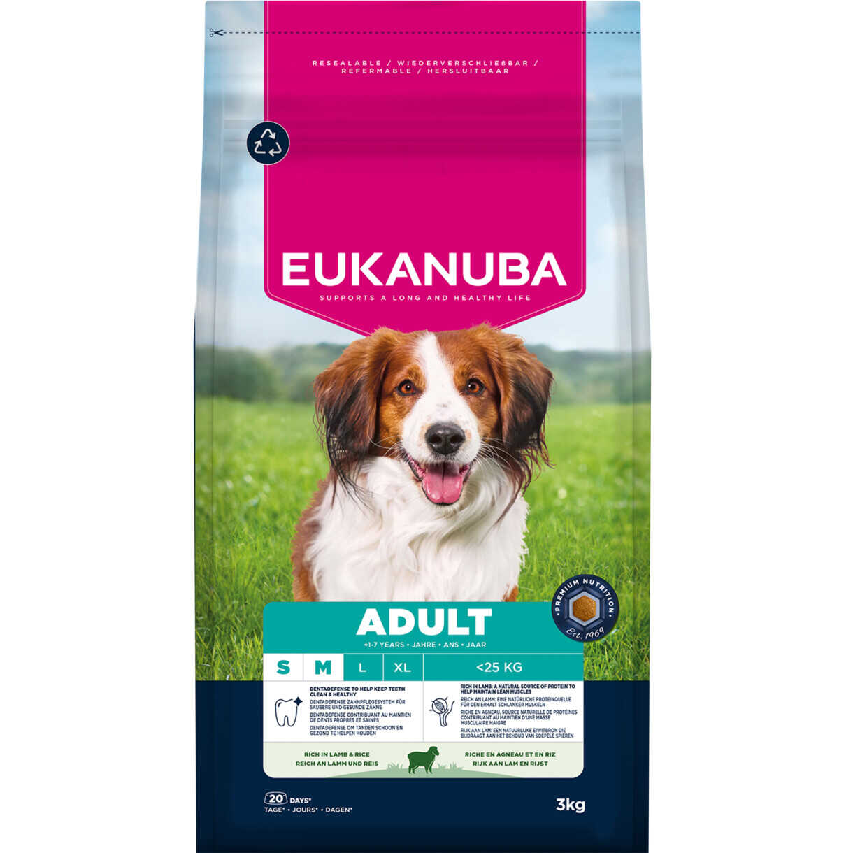 Eukanuba Hundefutter kleine - mittlere Rassen Adult mit Lamm und Reis