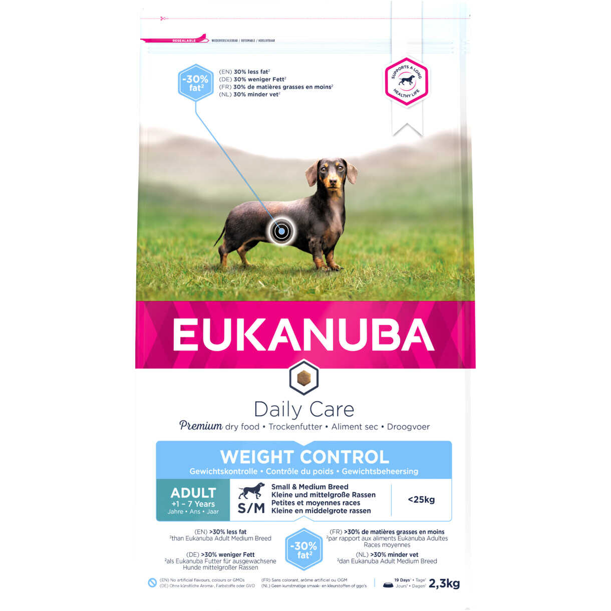 2,3 kg Eukanuba DailyCare Adult Kleine/Mittlere Rassen Gewichtskontrolle