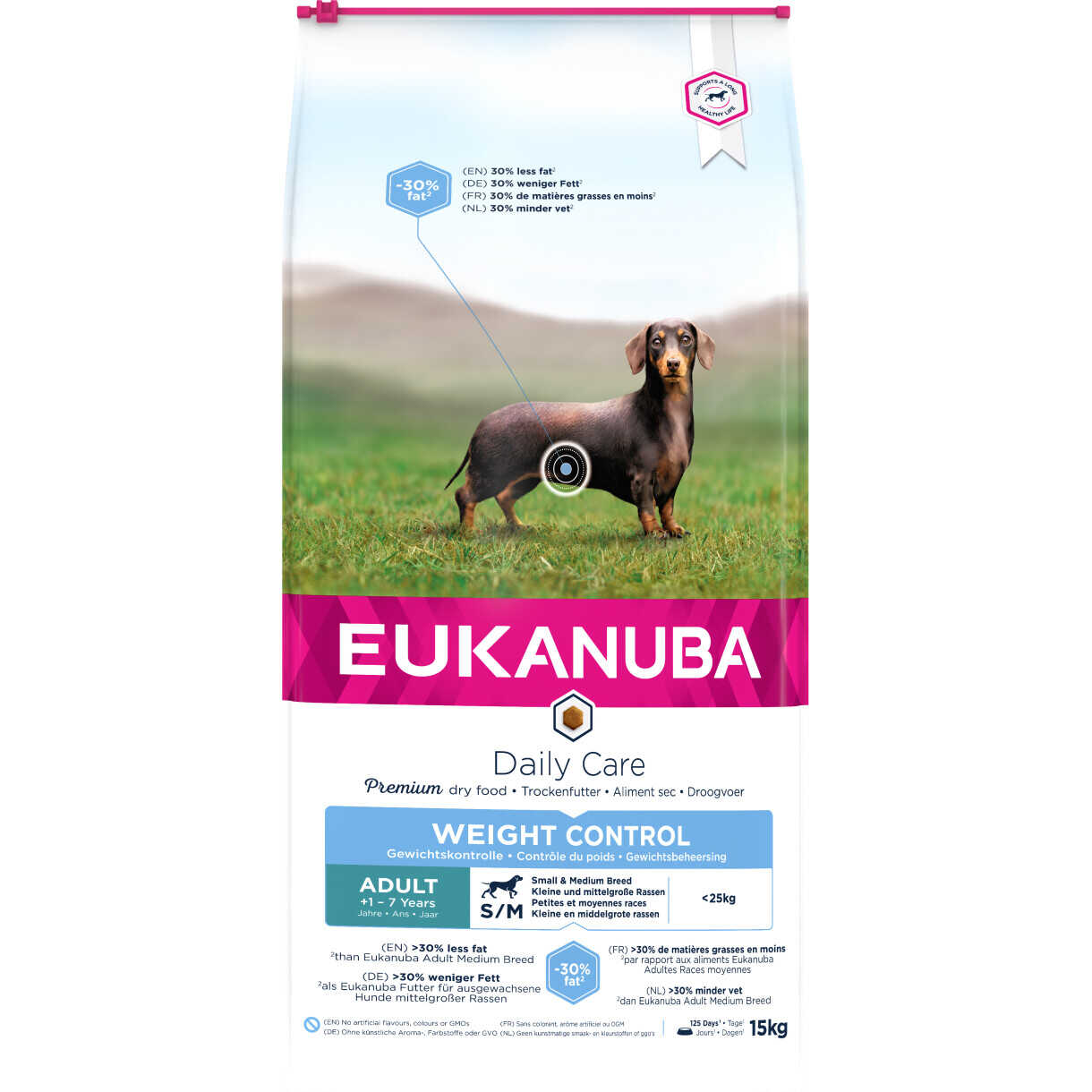 15 kg Eukanuba DailyCare Adult Kleine/Mittlere Rassen Gewichtskontrolle