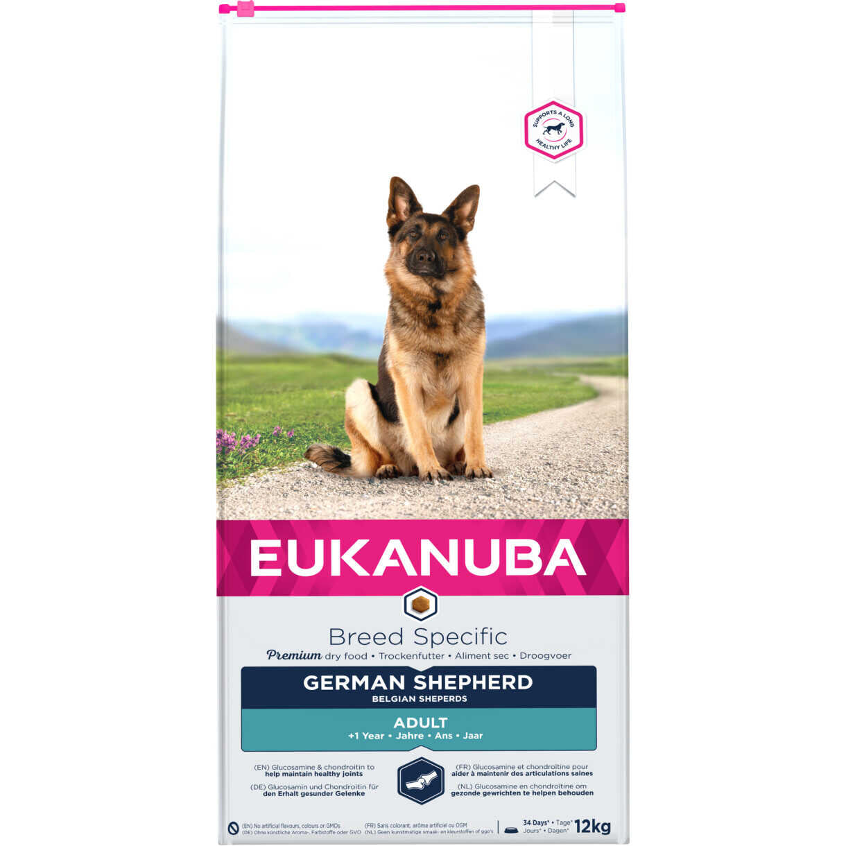 12 kg Eukanuba German Shepherd Hundefutter mit Huhn ab 1 Jahr