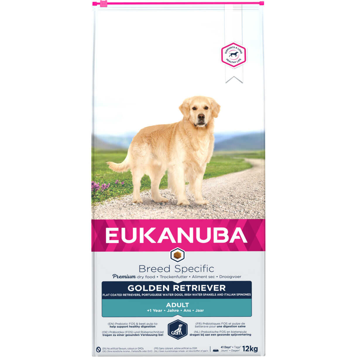 12 kg Eukanuba Golden Retriever Hundefutter mit Huhn ab 1 Jahr