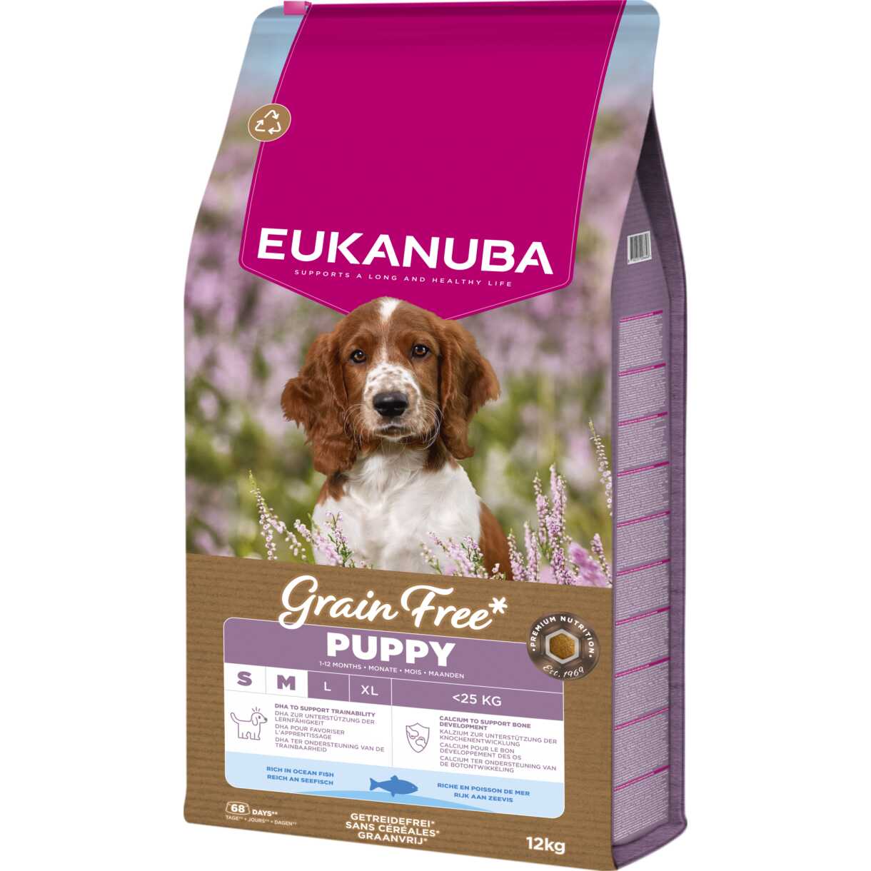 12 kg EUKANUBA Puppy & Junior und Welpenfutter mit Seefisch Small/Medium getreidefrei