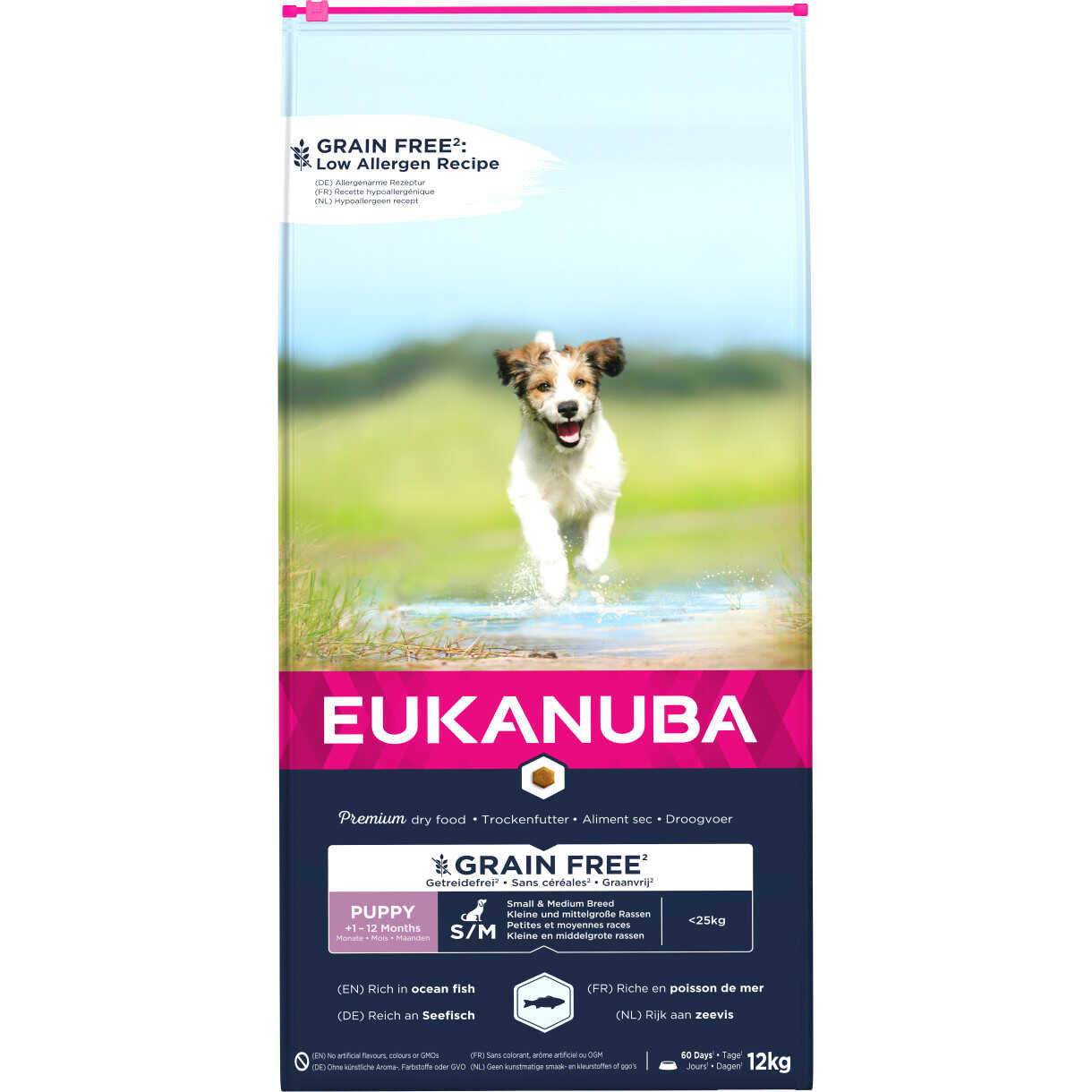 12 kg EUKANUBA Puppy & Junior und Welpenfutter mit Seefisch Small/Medium getreidefrei