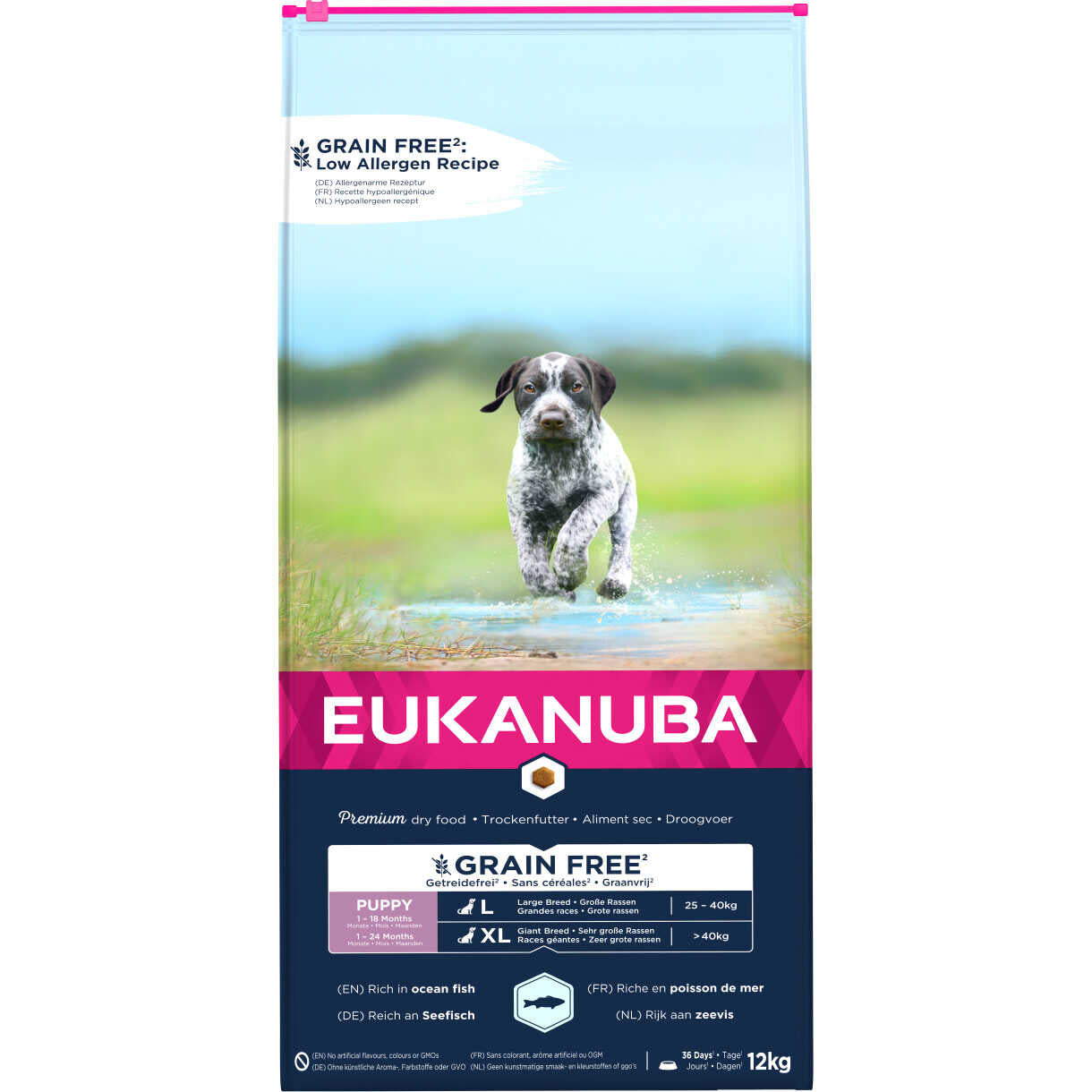 12 kg EUKANUBA Puppy & Junior und Welpenfutter mit Seefisch Large getreidefrei