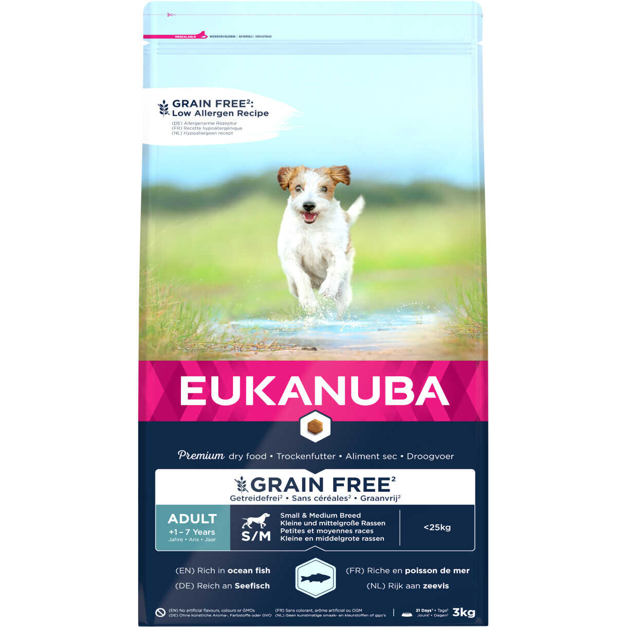 3 kg EUKANUBA Hundefutter mit Seefisch klein/mittel getreidefrei