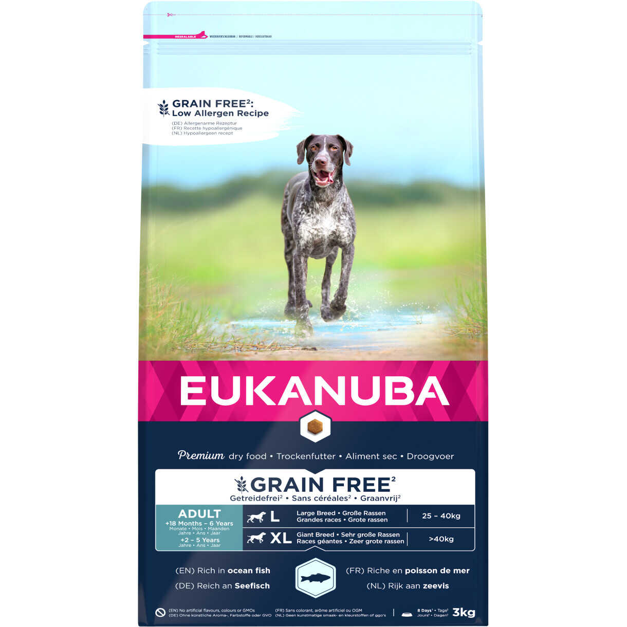 3 kg EUKANUBA Hundefutter mit Seefisch Large getreidefrei