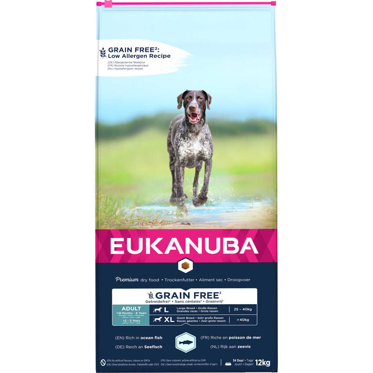 12 kg EUKANUBA Hundefutter mit Seefisch Large getreidefrei