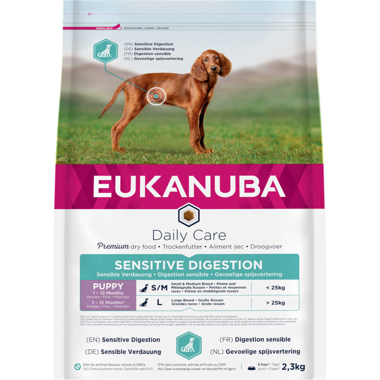 2,3 kg Eukanuba Daily Care Welpenfutter Empfindlicher Magen