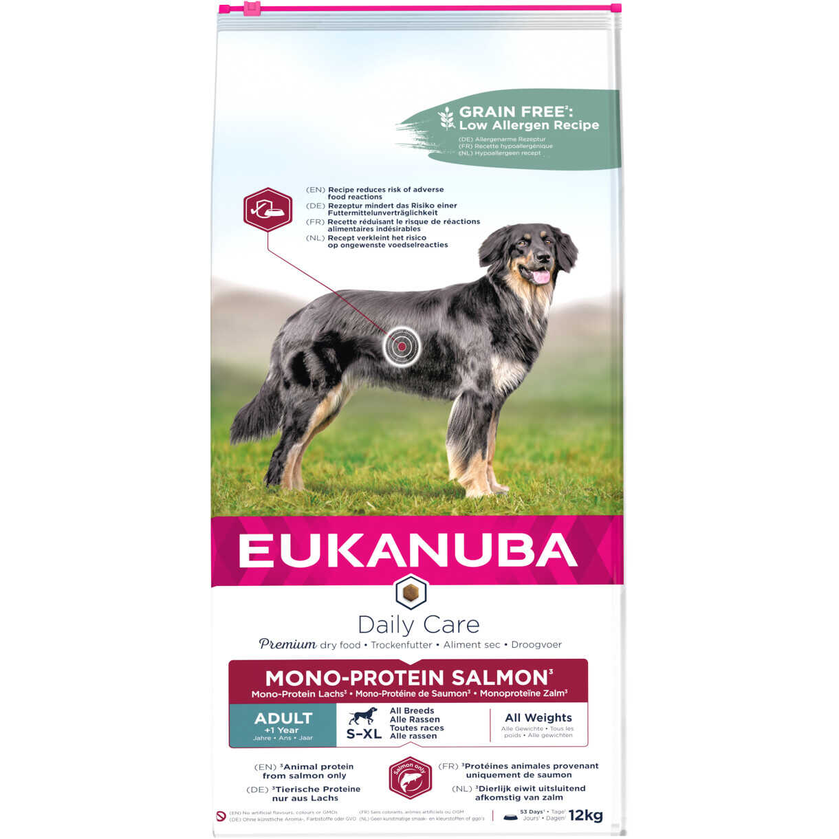 12 kg Eukanuba Daily Care Hundefutter Mono-Protein mit Lachs - getreidefrei