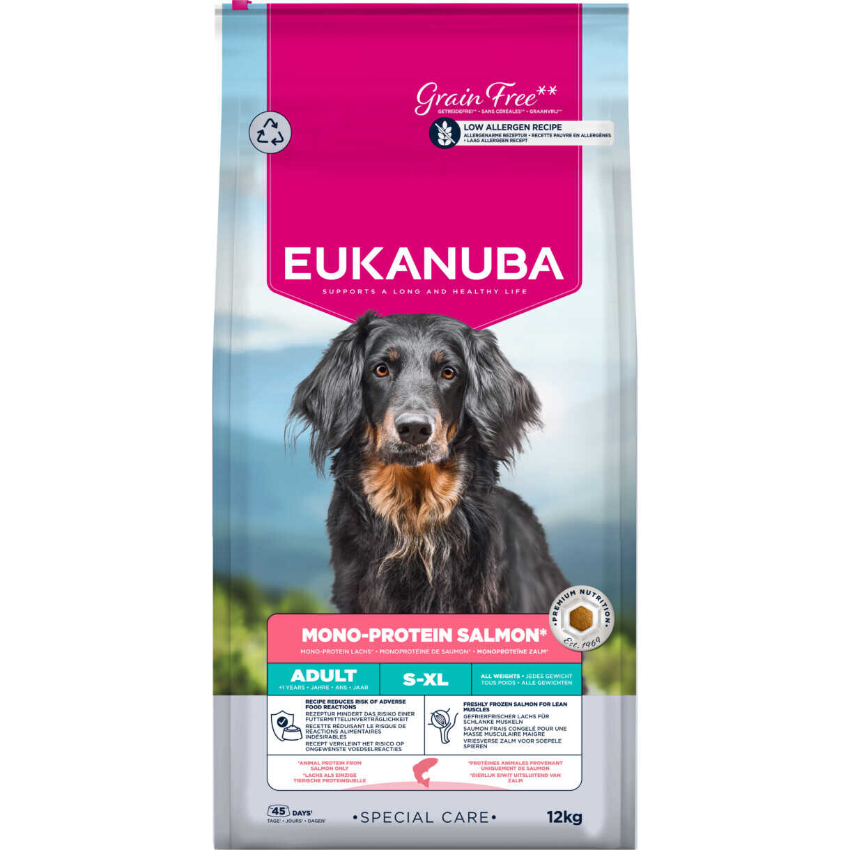 12 kg Eukanuba Special Care Hundefutter Mono-Protein mit Lachs - getreidefrei