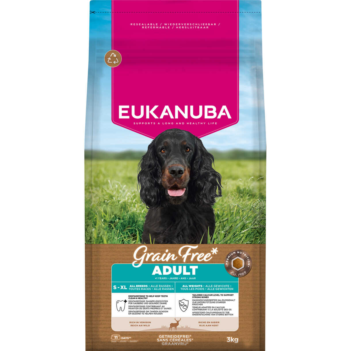 3 kg Eukanuba Hundefutter mit Hirschfleisch - getreidefrei