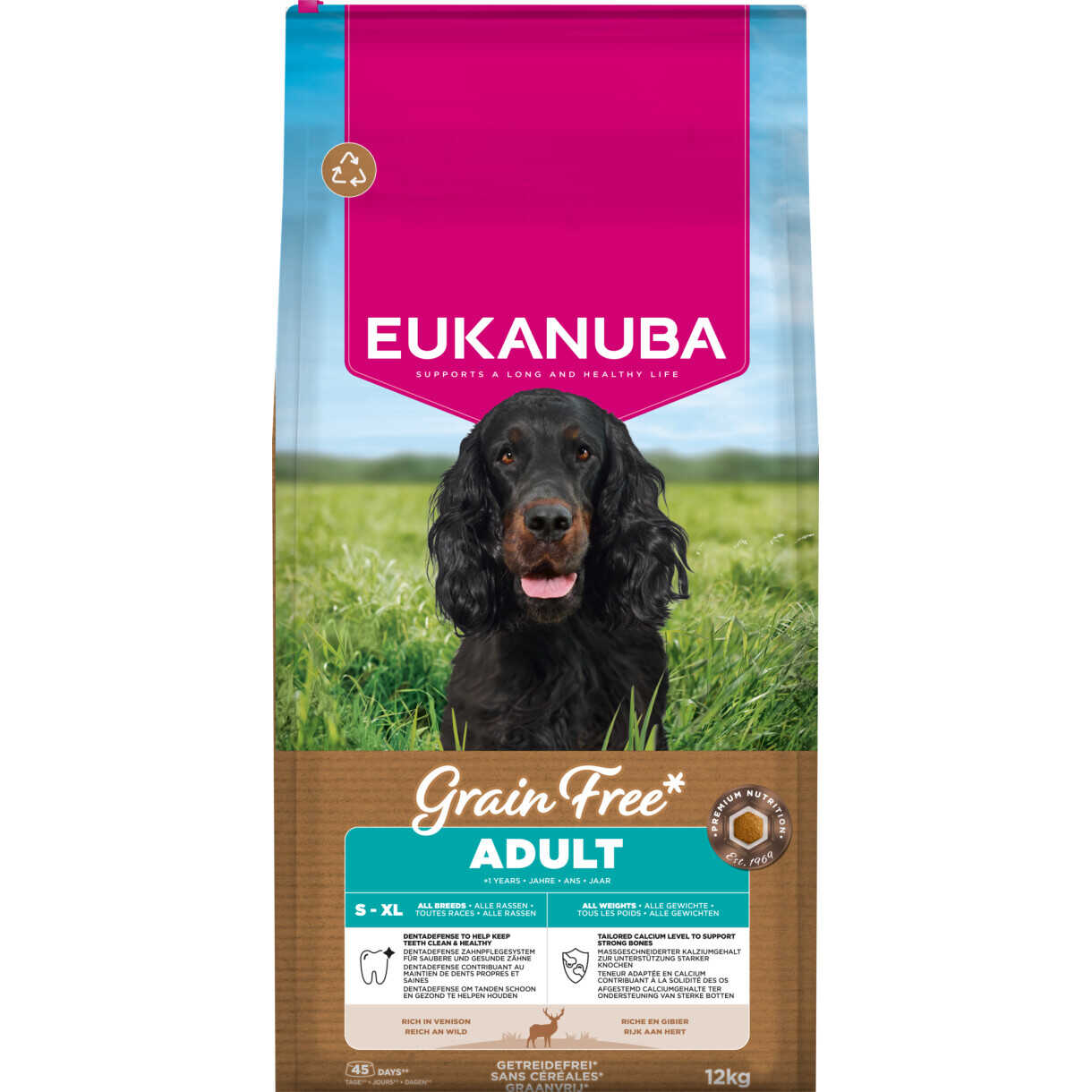 12 kg Eukanuba Hundefutter mit Hirschfleisch - getreidefrei