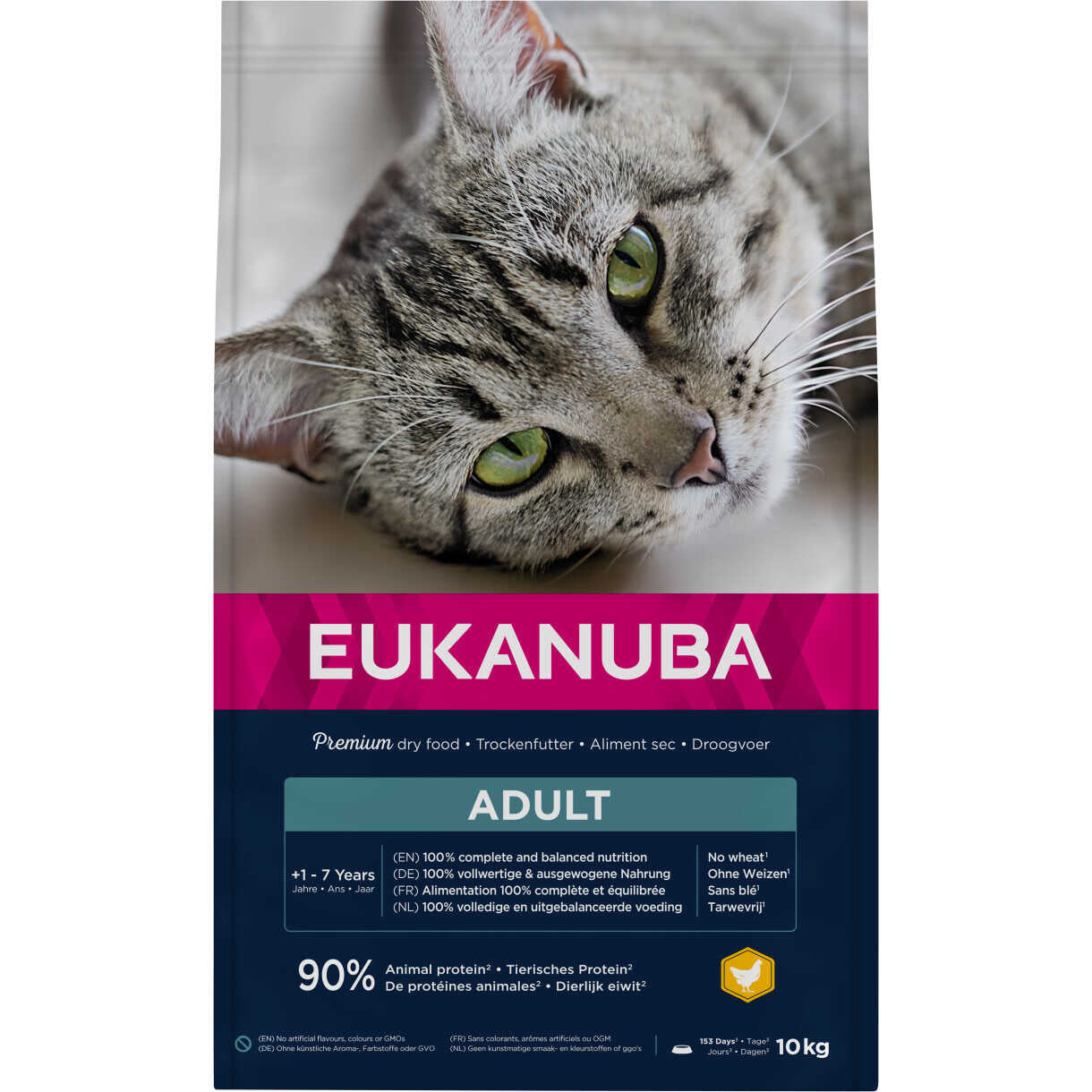 10 kg Eukanuba Katzenfutter für ausgewachsene Katzen mit Huhn und Persimone von 1 bis 11 Jahren