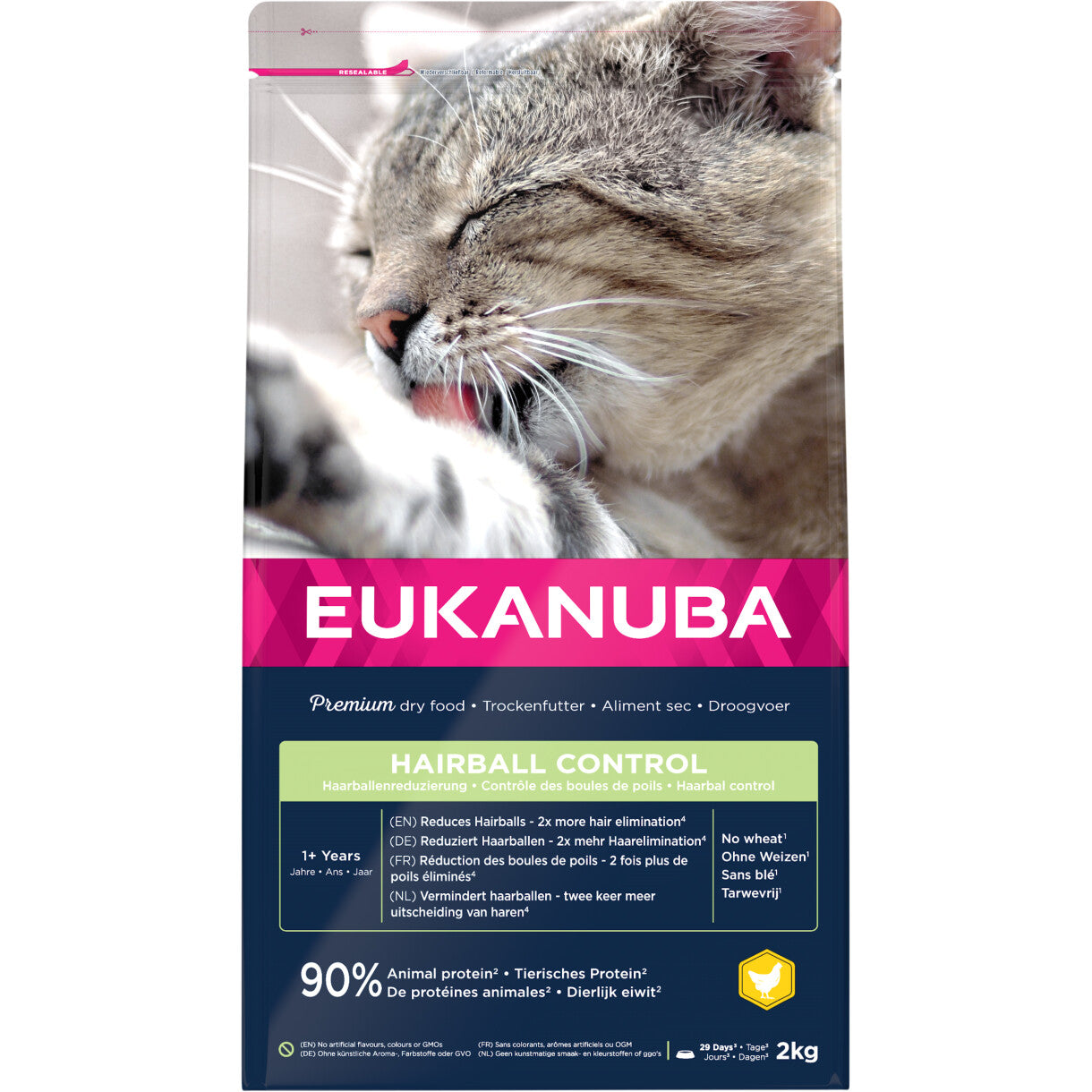 2 kg Eukanuba Katzenfutter für Katzen ab 1 Jahr - Vorbeugung gegen Haarballen