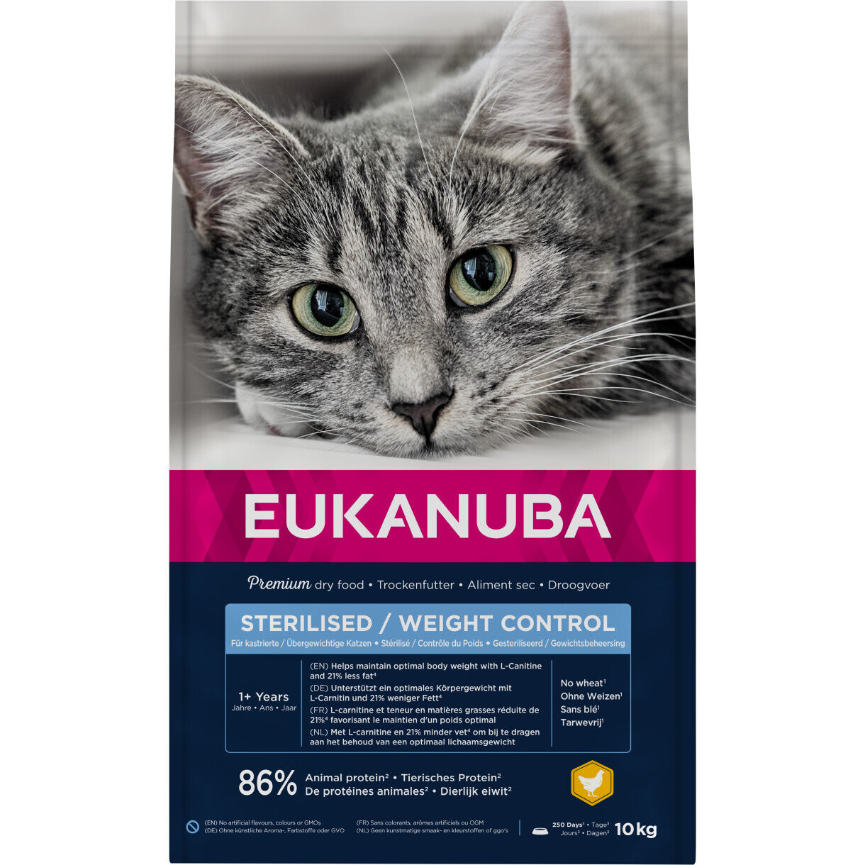 10 kg Eukanuba Katzenfutter für Katzen ab 1 Jahr - Sterilisiert/übergewichtig