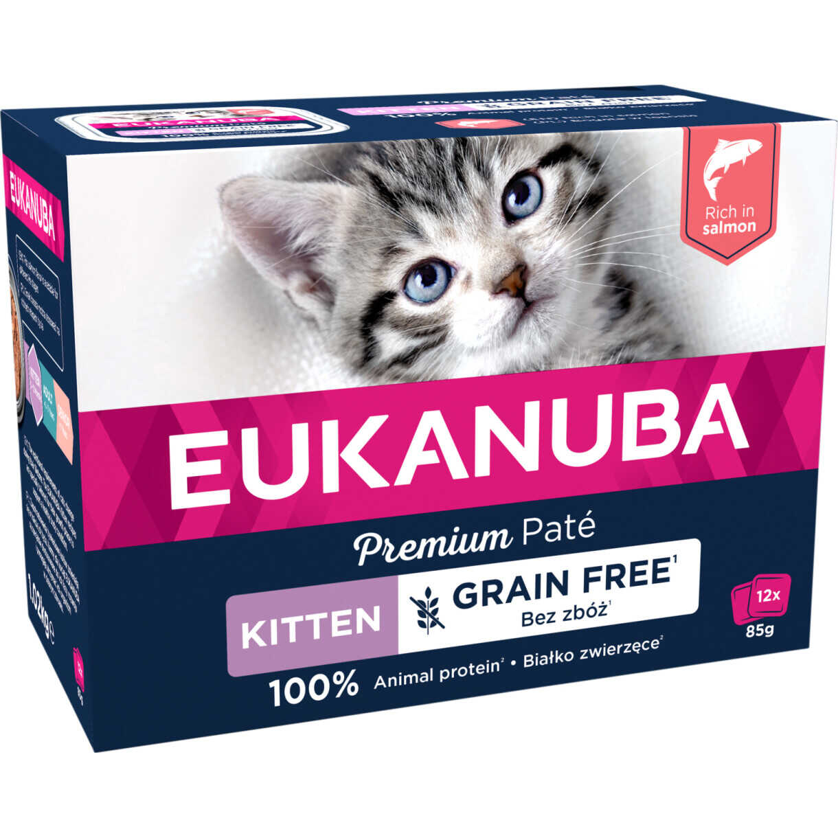 12 x 85 g Eukanuba Kitten Nassfutter mit Lachs - getreidefrei