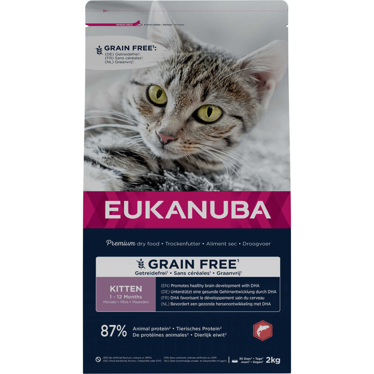 2 kg Eukanuba Kittenfutter mit Lachs - getreidefrei