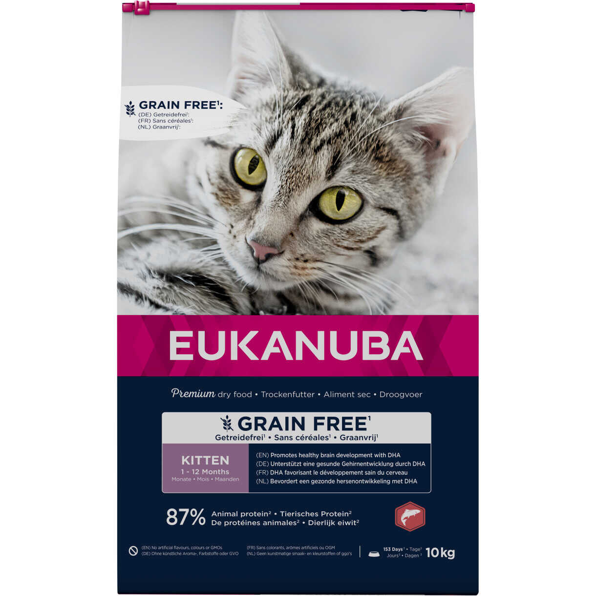 10 kg Eukanuba Kittenfutter mit Lachs - getreidefrei