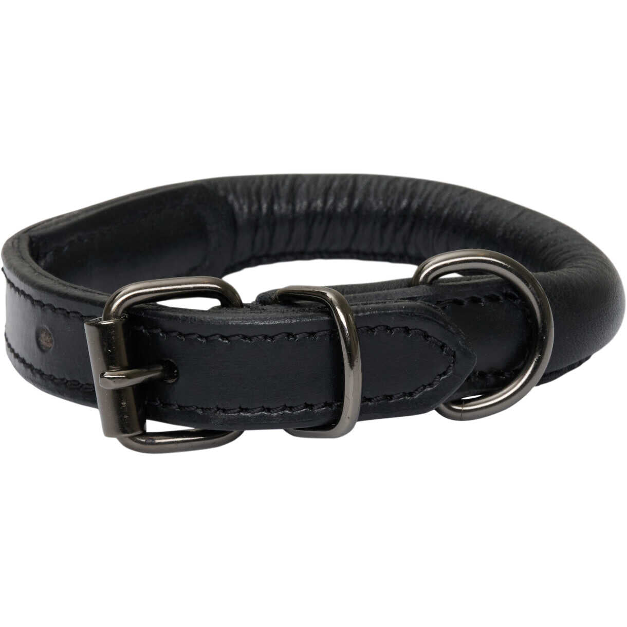 CATAGO Hundehalsband aus Leder - Schwarz