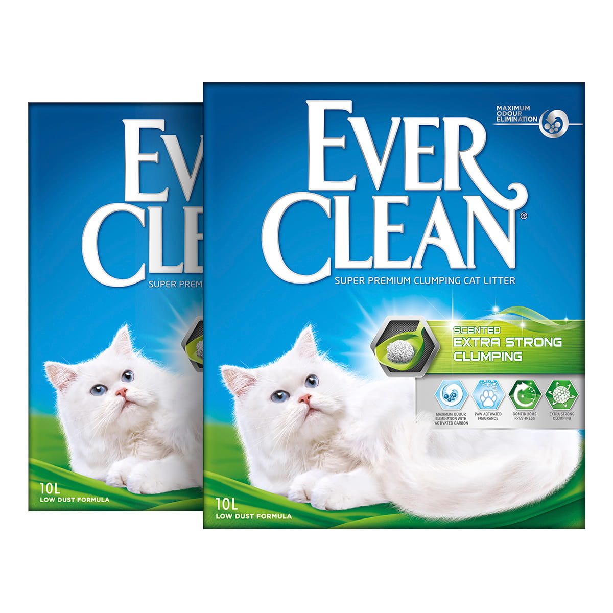 2 x 10 kg. | Ever Clean Katzenstreu Extra Strength mit Duft
