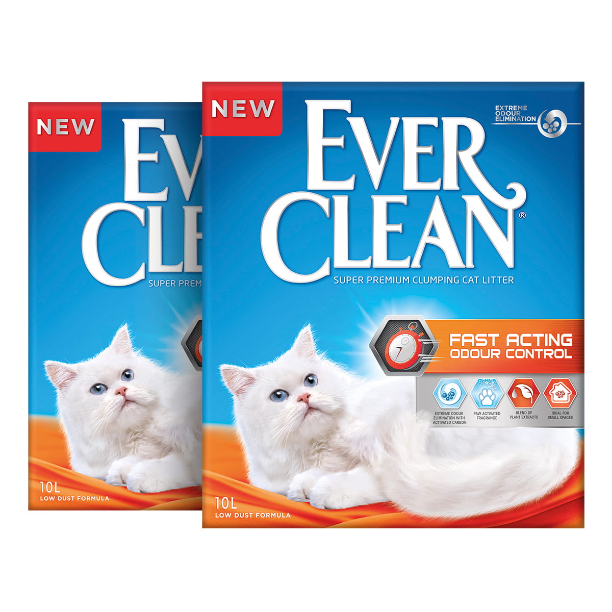 2 x 10 kg. | EverClean Katzenstreu - Schnellwirkend