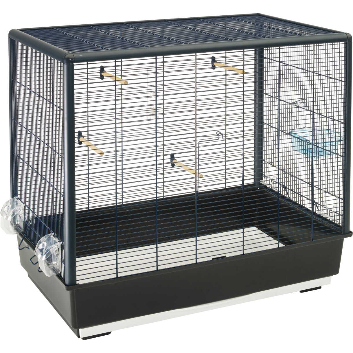 Sittich - Wellensittich - Kanarienvogelkäfig Primo 60 - 80 x 50 x 70 cm - Schwarz