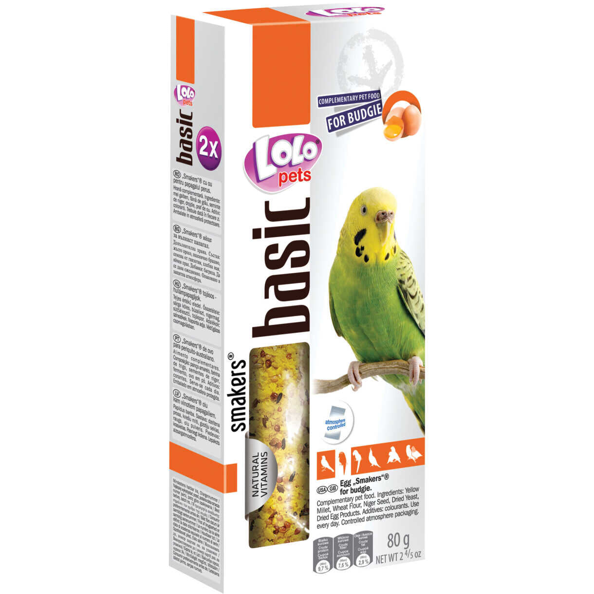 2 Kabberstangen mit Ei - für Wellensittich 80 - 90 Gramm