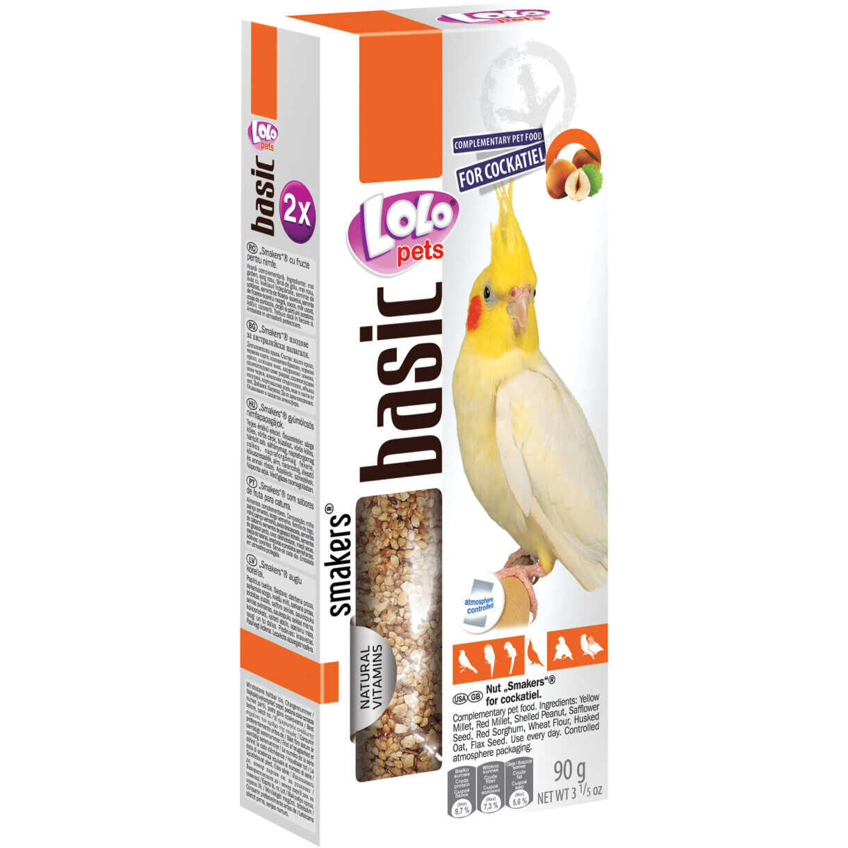 2 stück Kabberstangen mit Nüssen für Nymphensittich 90 Gramm