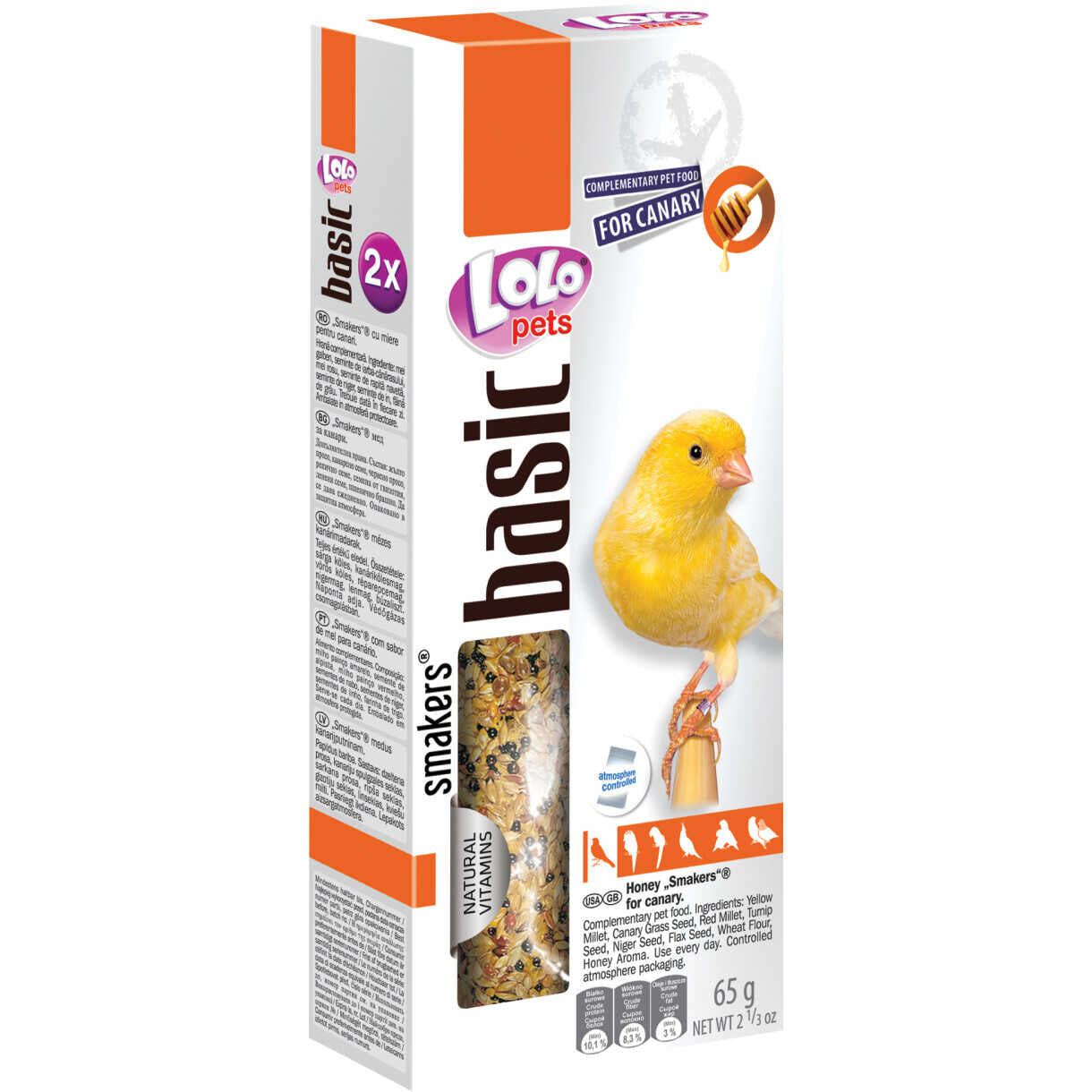 2 LOLO Pets Kabberstangen mit Honig für Kanarienvögel 60 gr