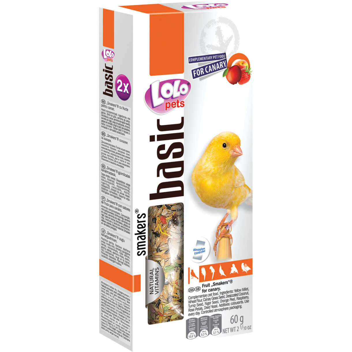 2 LOLO Pets Kabberstangen Kanarienvogel mit Früchten - 60 gr