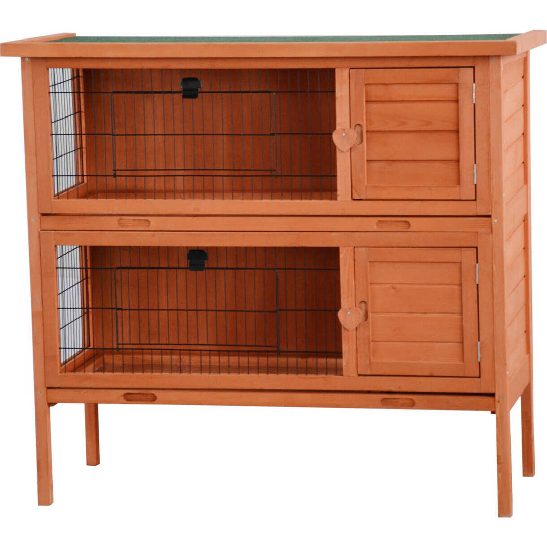 Doppelter Außen-Kaninchenstall KIM - 124 x 55 x 113 cm