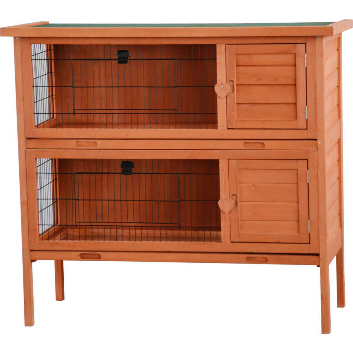 Doppelter Außen-Kaninchenstall KIM - 124 x 55 x 113 cm