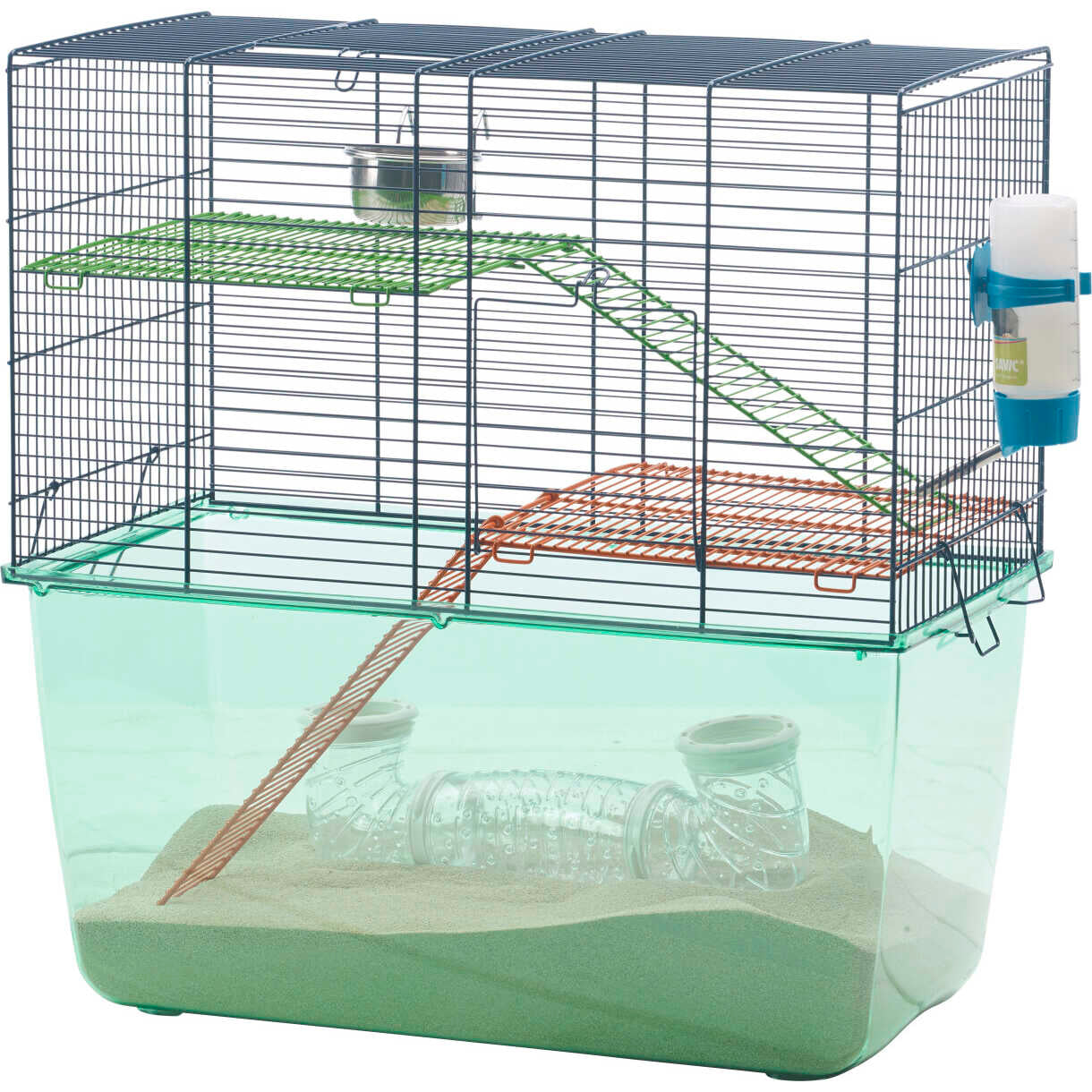 Habitat Rennmauskäfig - Hamsterkäfig schwarz 26 x 52 x 52,5 cm