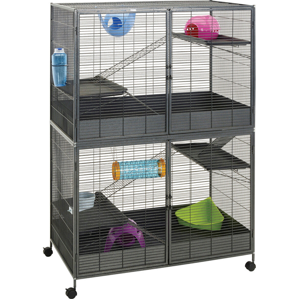 Futter- und Rattenkäfig Suite Royale XL 115,5 x 67,5 x 155,5 cm anthrazitgrau