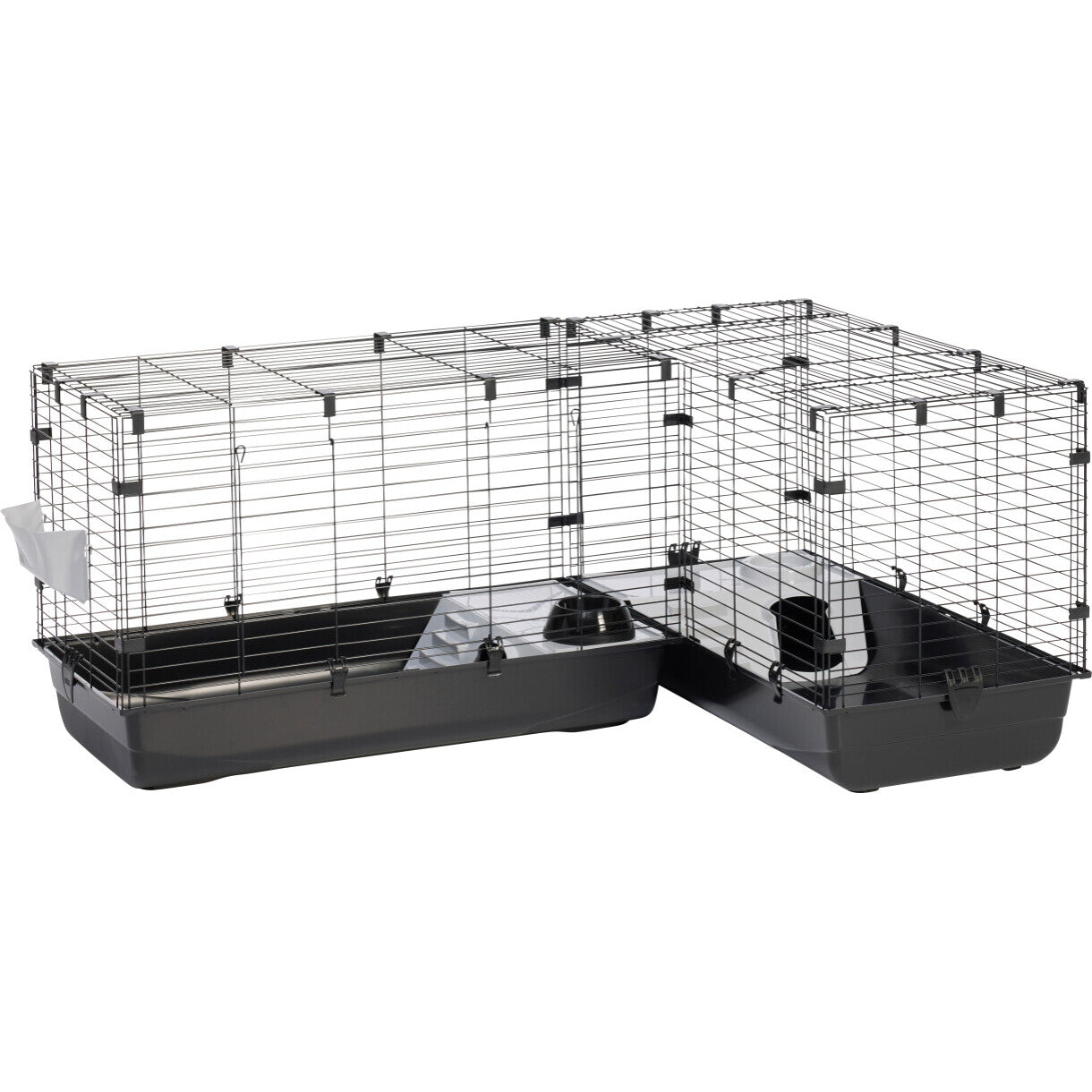 Savic Doppel-Innenkäfig für Kaninchen und Meerschweinchen 148 x 50 x 63,5 cm schwarz