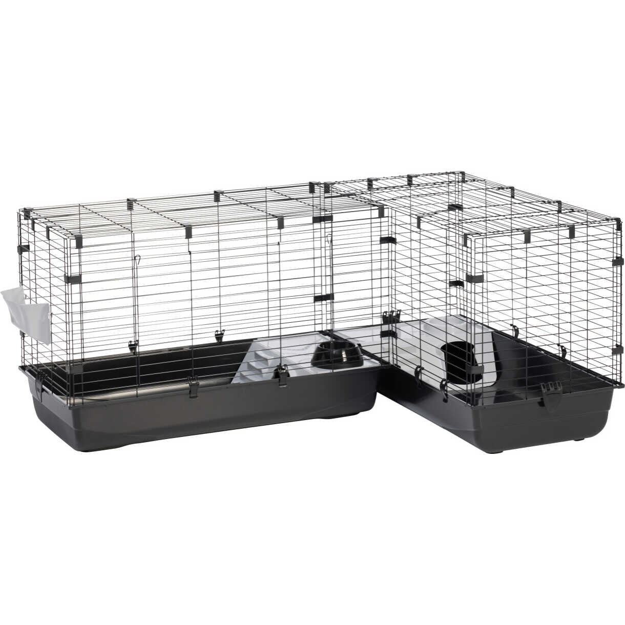 Savic Doppel-Innenkäfig für Kaninchen und Meerschweinchen 148 x 50 x 63,5 cm schwarz