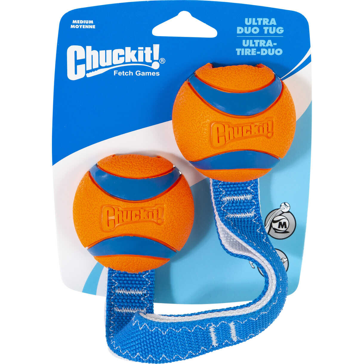 CHUCKIT Hundespielzeug Ultra Bälle am Seil Ultra Tug Duo - Medium