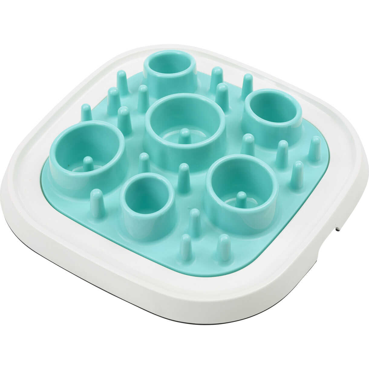 Fressnapf für Hunde und Katzen Slow Feeder 32 x 32 x 6,5 cm hellblau