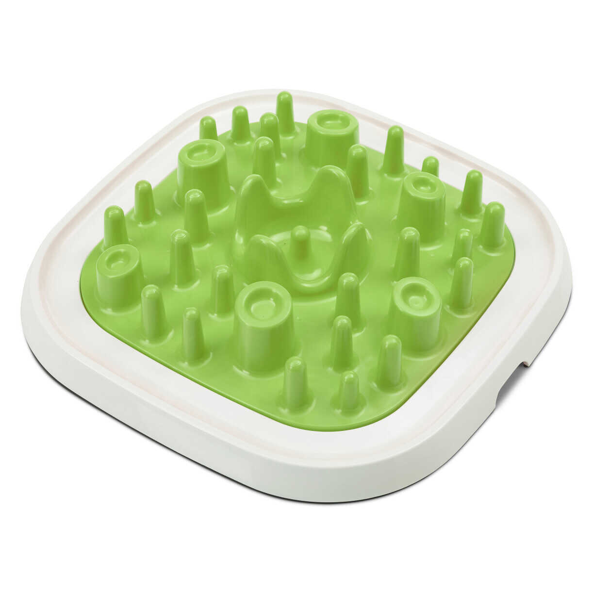 Fressnapf für Hunde und Katzen Slow Feeder 37 x 37 x 8,5 cm hellgrün