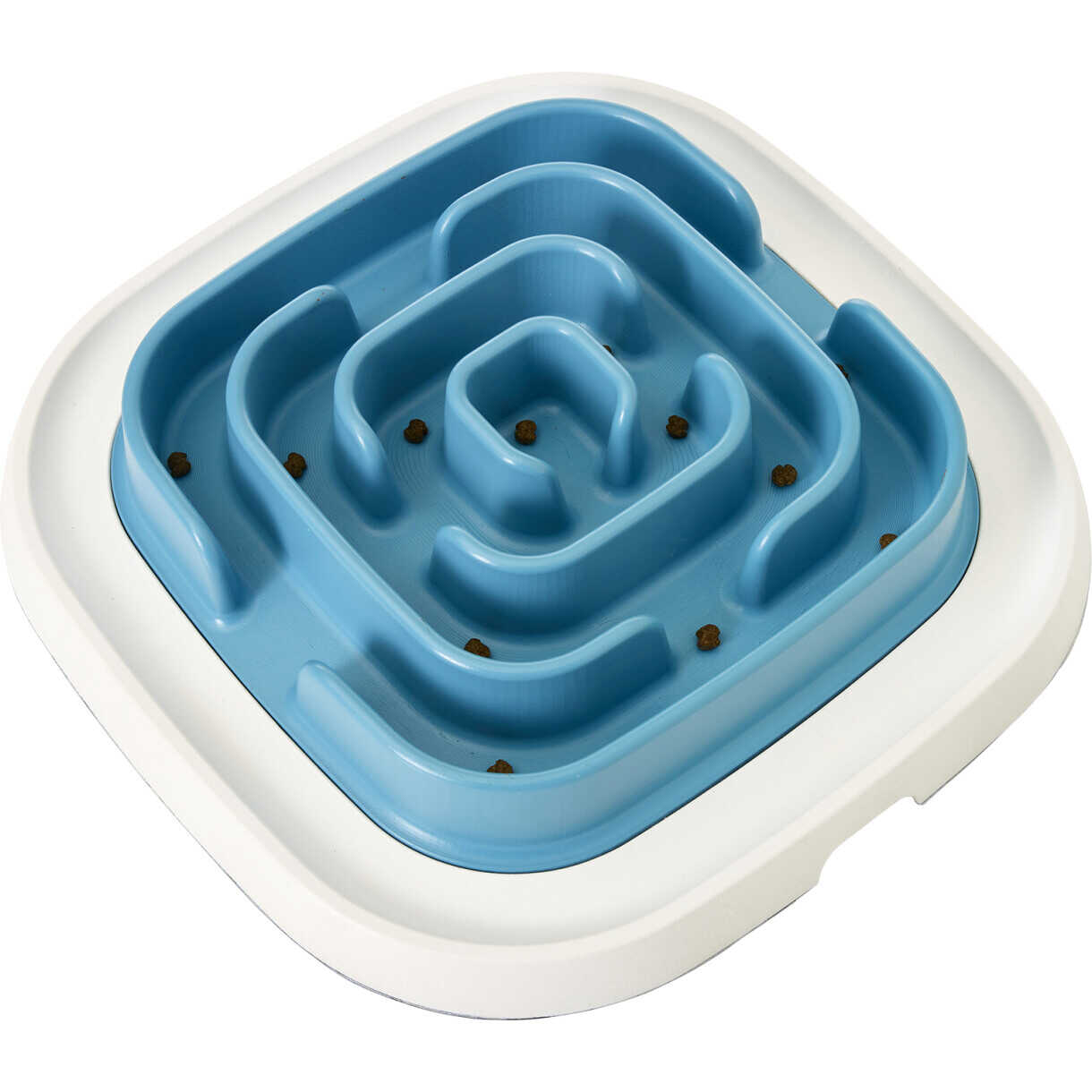 Fressnapf für Hunde und Katzen Slow Feeder 37 x 37 x 8,5 cm blau