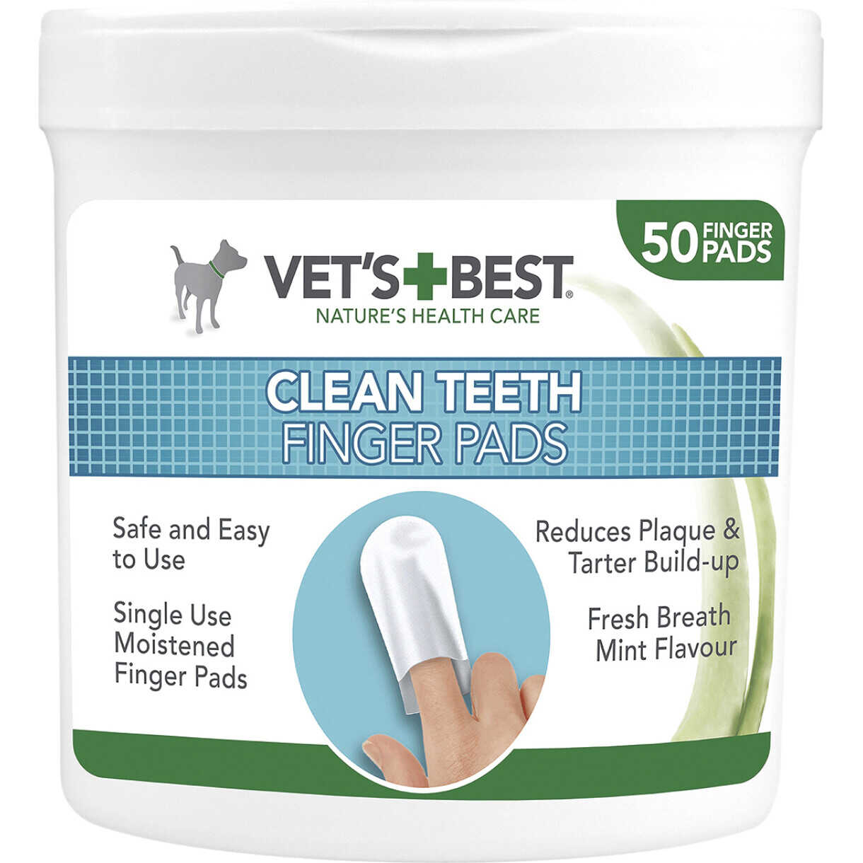 Vets Best Clean Fingertülle für die Zahnpflege 50 Stück.