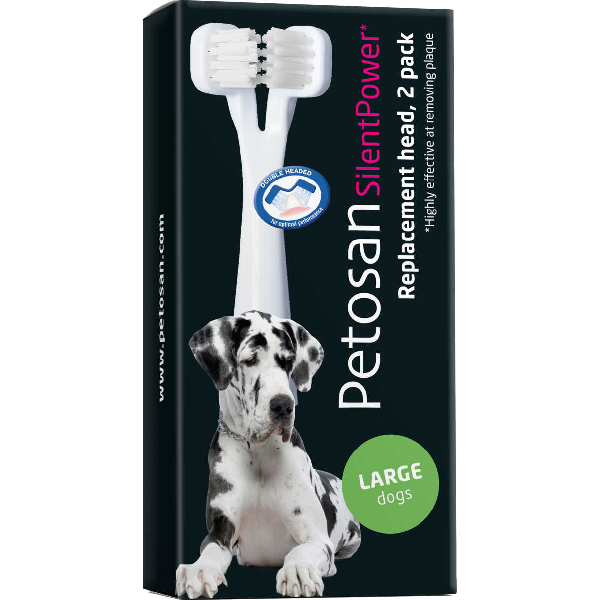 2xPetosan Bürstenkopf Hundezahnbürste
