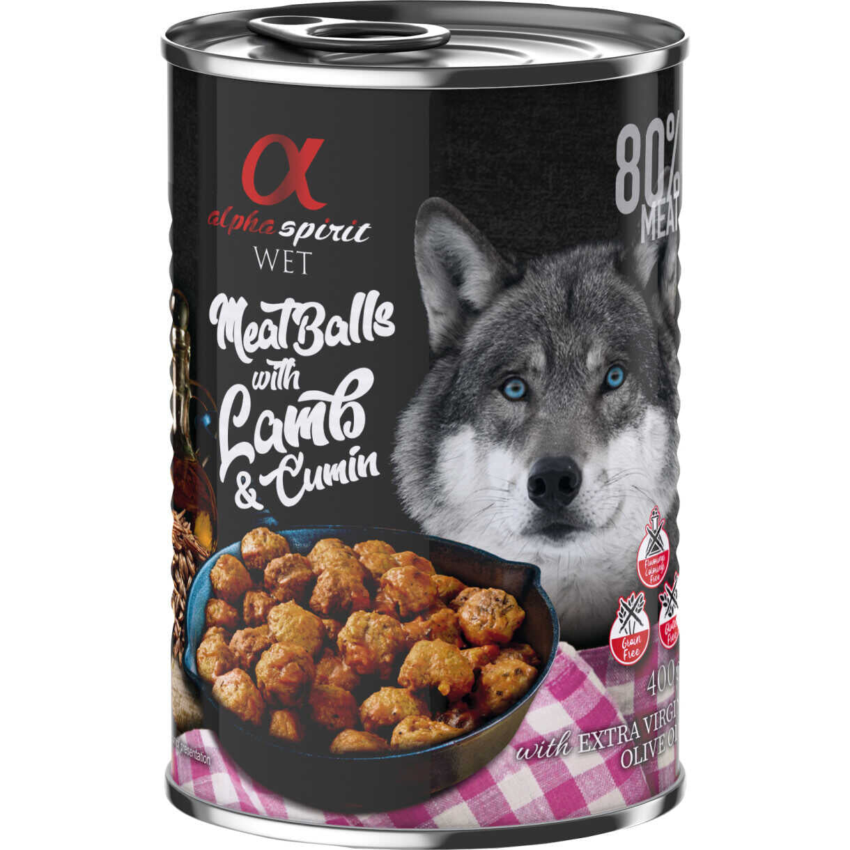 400 g AlphaSpirit Fleischbällchen mit Lammfleisch und Kümmel