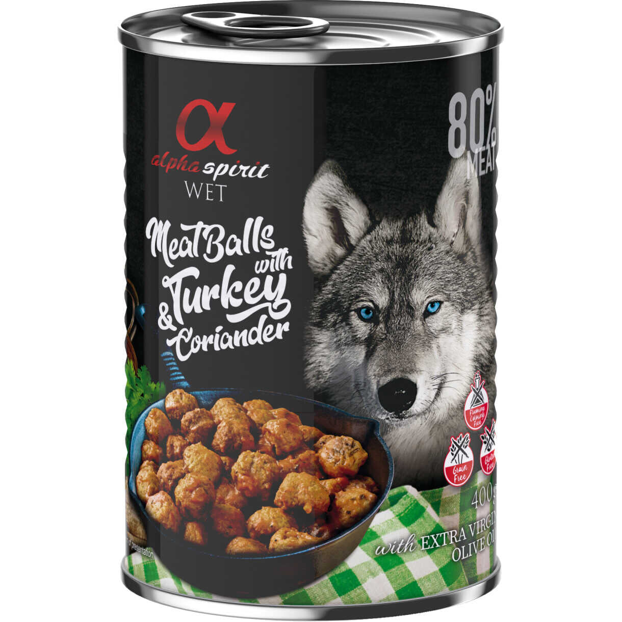 400 g AlphaSpirit Fleischbällchen mit Putenfleisch und Koriander