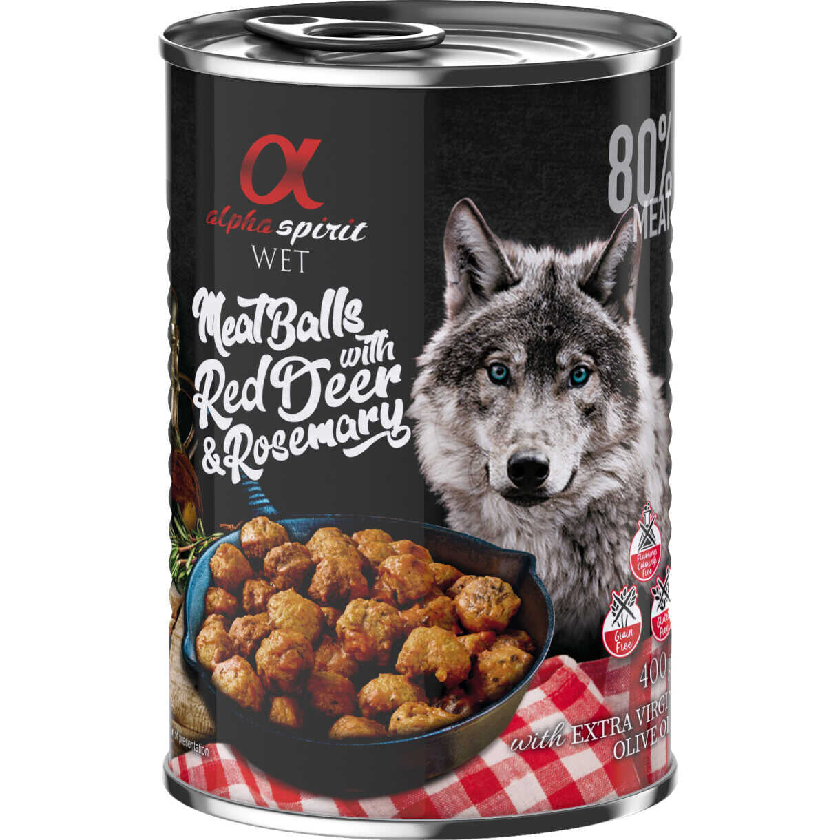 400 g AlphaSpirit Fleischbällchen mit Rotwild & Rosmarin