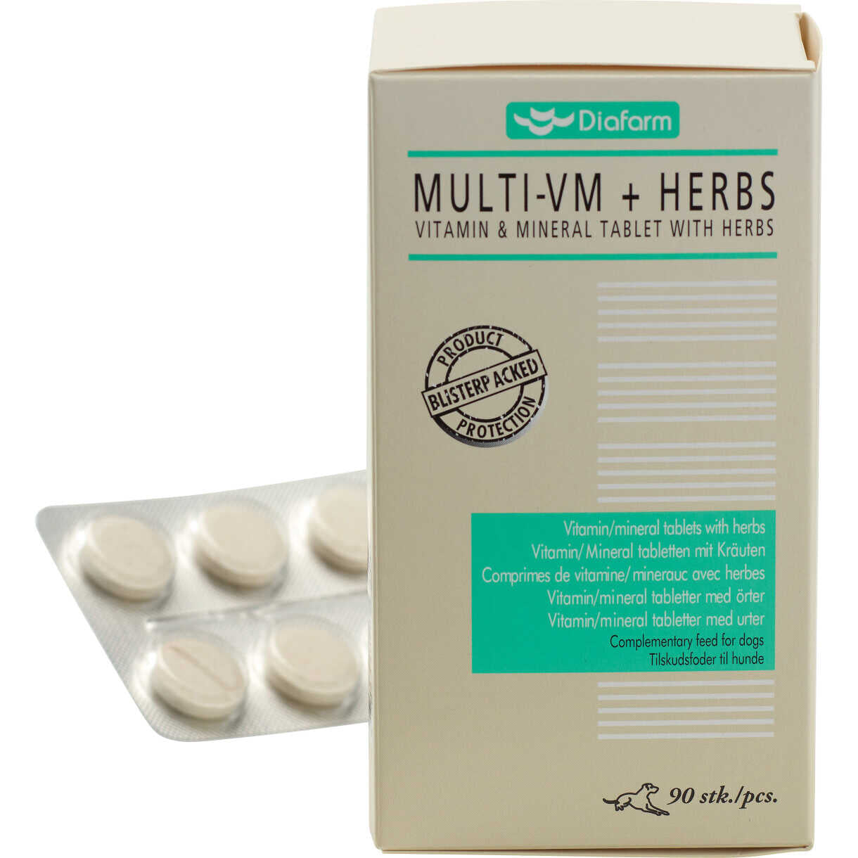 Diafarme Vitamine und Mineralien mit Kräutern für Hunde - 90 Tabletten