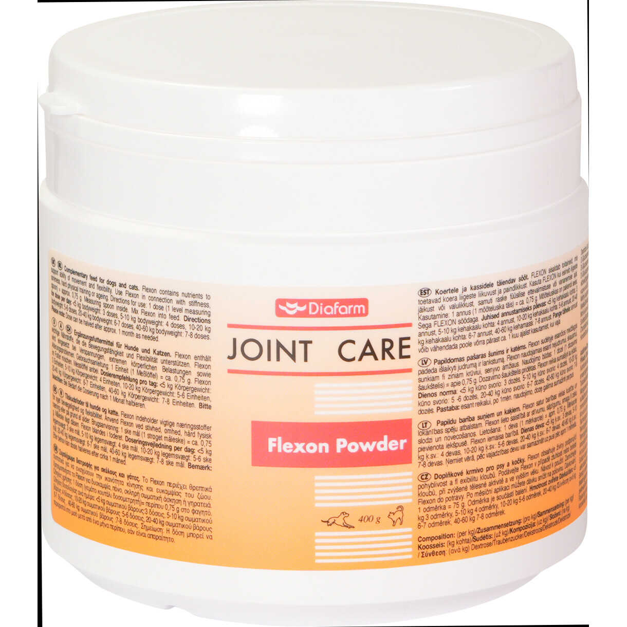 Diafarm Flexon Pulver für Hunde und Katzen - 400 gr.