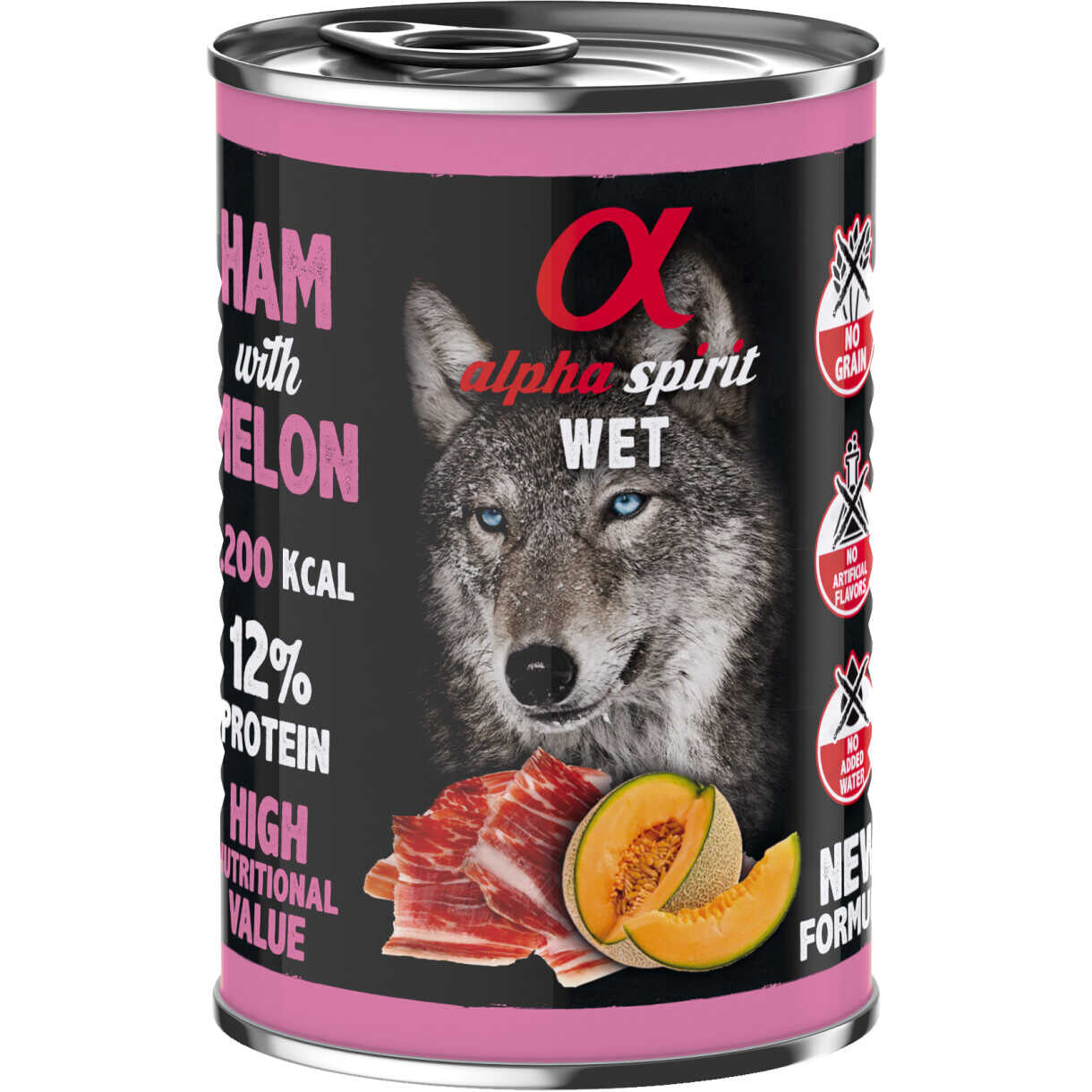 400 g AlphaSpirit Hundefutter Frikadellen mit Schinken und Melone
