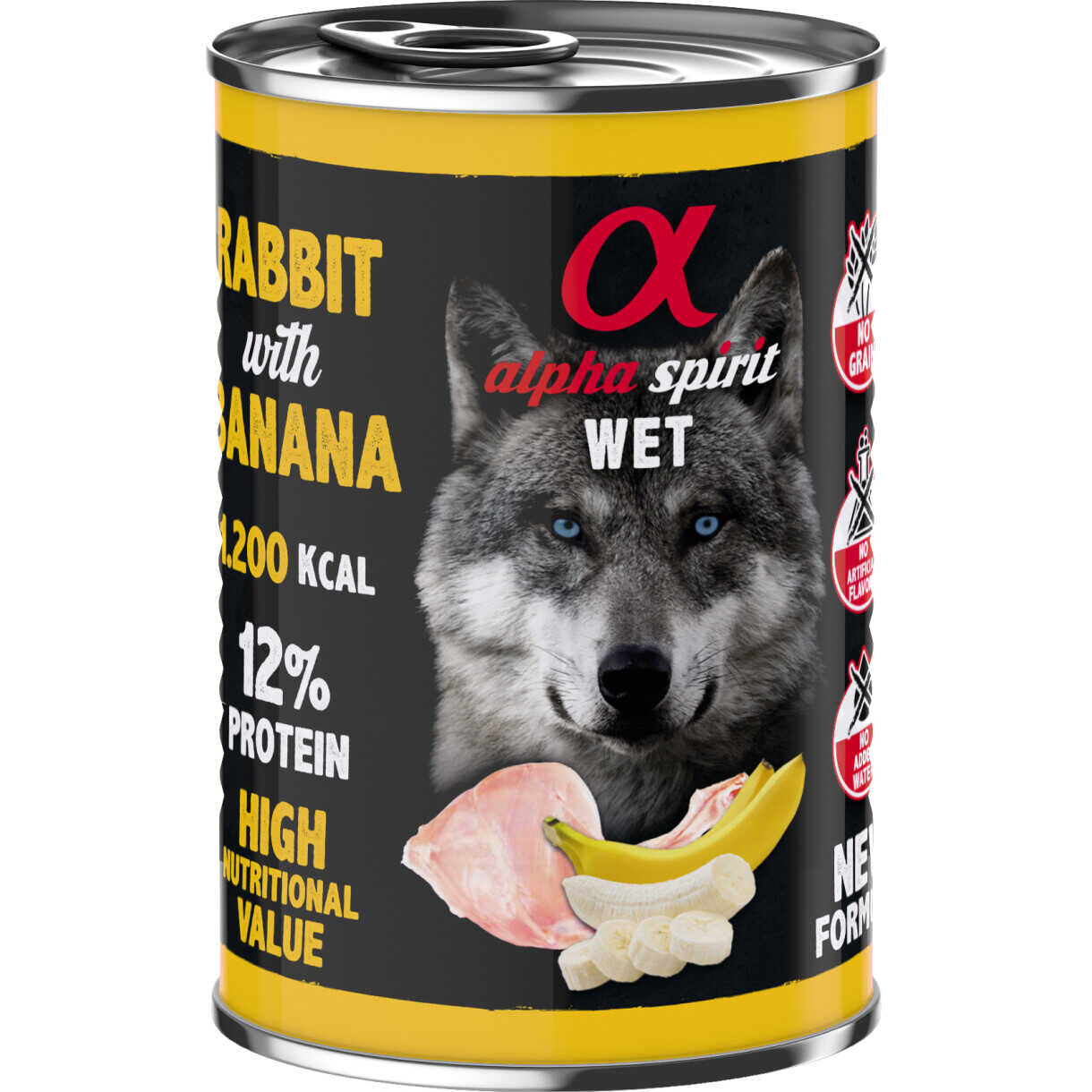 400 g AlphaSpirit Hundefutter Frikadellen mit Hase und Banane
